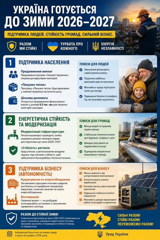Україна готується до зими 2026-2027