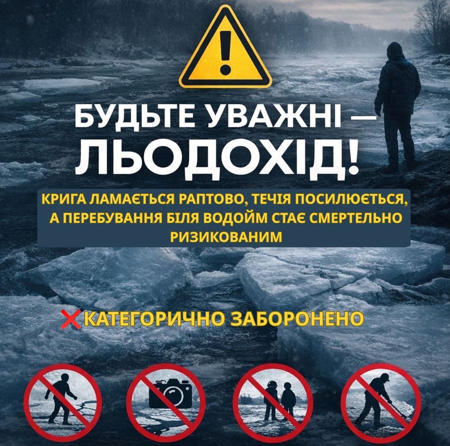 Будьте уважні - льодохід!