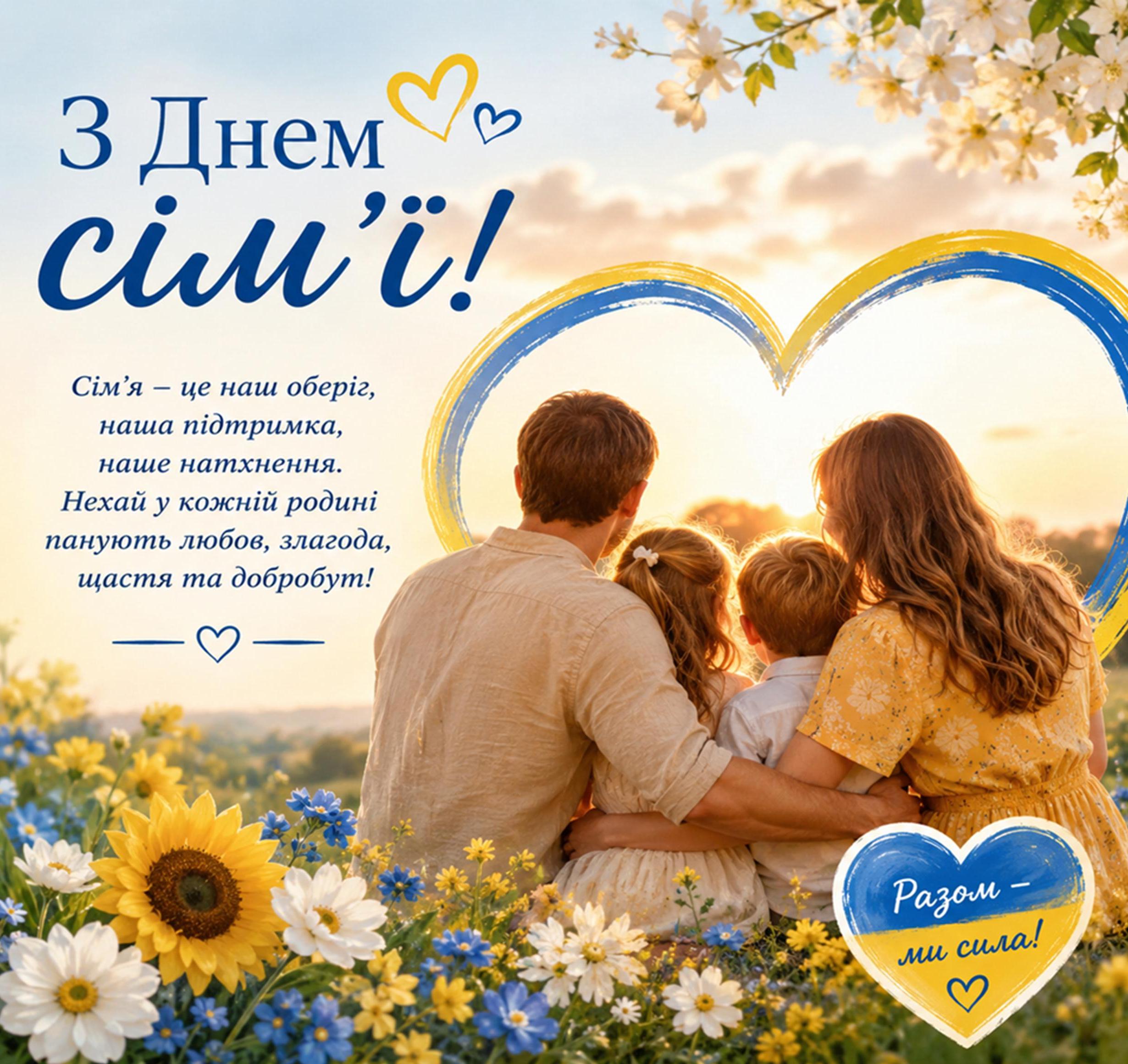Сім’я – найважливіша цінність у житті кожної людини. Служба у справах дітей Братської селищної ради вітає з Міжнародним днем сім’ї!